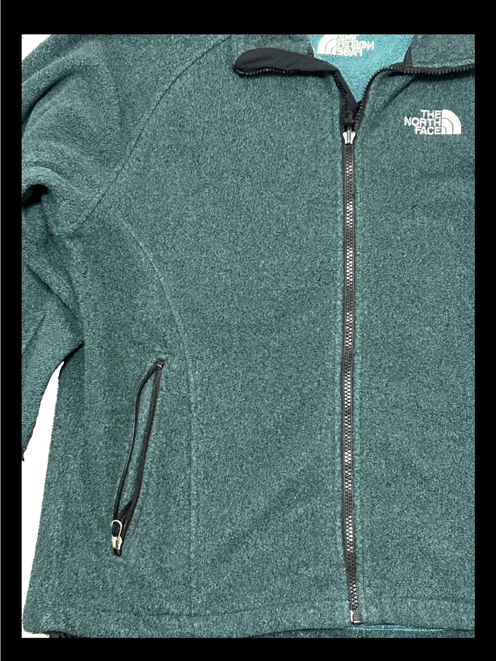 The North Face Men's Teal Full-Zip Fleece Jacket